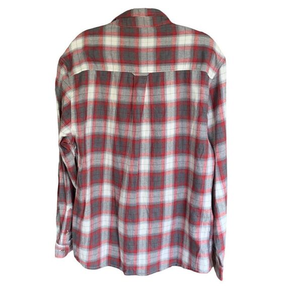 Field & Stream Cotton Gray & Red Flannel Long Sleeve Shirt Sz XXL - Picture 2 of 9
